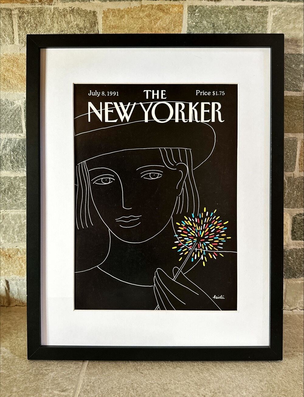 Framed 1991 The New Yorker Cover July 8 Sparkling by Heidi Goennel
